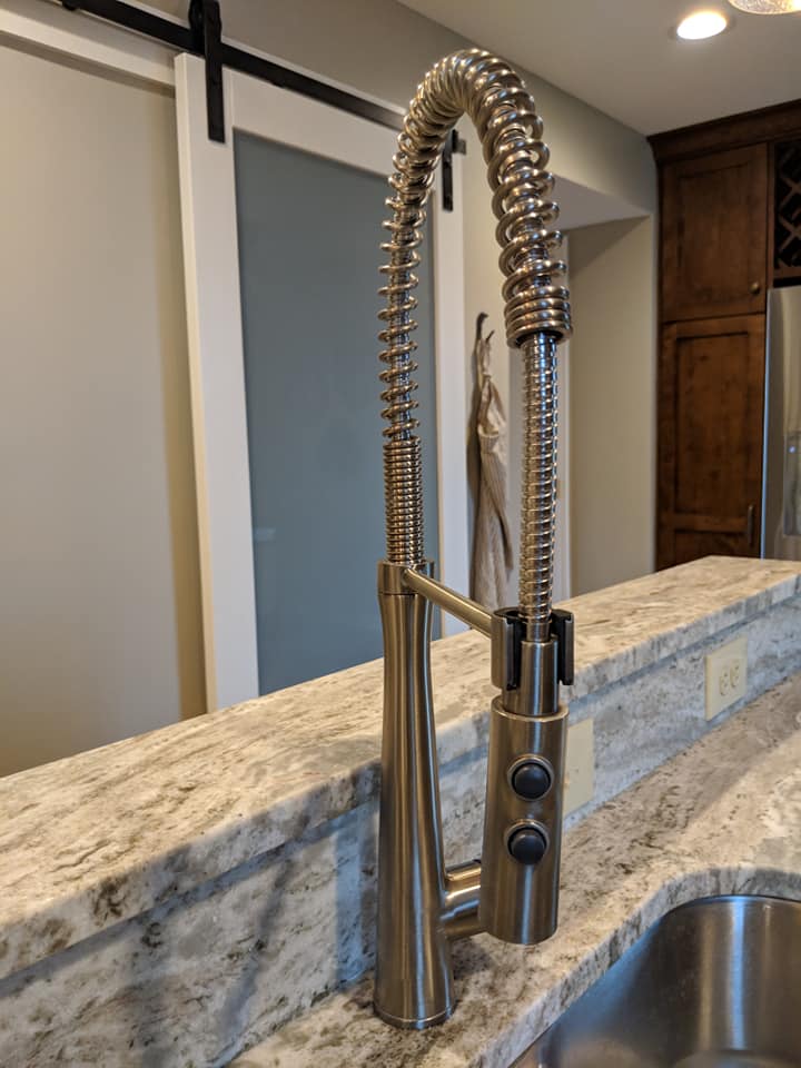 New faucet in a kitchen remodel in Gallaway, Ohio.